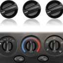 3Pcs AC Heater Blower Fan Control Knob Compatible with 2000 2001 2002 2003 2004 2005 2006 Toyota Tundra Climate Control Knob 55905-0C010