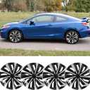 DREAMOTOR 15 inch Hubcaps Set of 4, Automotive Wheel Tire Covers, Wheel Rim R15 Compatible with Honda Civic Accord Nissan Sentra Toyota Corolla Camry VW Jetta Chevy Cruz Ford Focus Hyundai Elantra