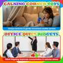 Fidget Sensory Toys for Kids - 6Pack Quiet Textures Sensory Flip Cube for ADHD, Anxiety & Stress Relief, Non-Toxic Durable Desk Fidgets for Classroom, Home & Travel, for Toddlers & Teens