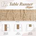 12 Pack Beige Cheesecloth Table Runner 17x108 Inch Boho Gauze Cheese Cloth Table Runners Rustic Sheer Runner for Wedding Party Baby Shower Birthday Home Decor
