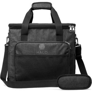 HALO 28L Hybrid Cooler & Warmer Bag | Electric Travel Cooler, Collapsible for Easy Storage, Keep Drinks Cold & Food Warm, Ice Free Cooling, Includes Shoulder Strap, DC Power Cord & AC Adapter (Green)