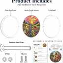 8.9 Inches Sunset Flower Garden Puzzle Suncatcher, Garden Decor, Gifts for Women