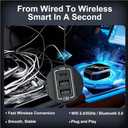 2026 Upgrade 3 in 1 Screen Mirror iOS Phone, Plug-and-Play Smart Car Interconnection Box with Fast 3s Connection, Voice Control, Split-Screen Display (H-A, for iPhone)