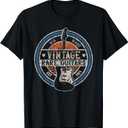 Vintage Rare Guitars Retro American Made Guitarist T-Shirt (Small, Black)