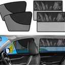 ZATOOTO Car Window Shades for Side Windows 4 Pack Car Window Covers for Privacy Half Blackout & See-Through UV Protection & Cooling Magnetic Car Window Curtain Universal for Camping Travel In-Car Rest