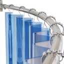 AmazerBath 20-84 Inches Arched Curved Shower Curtain Rod, Heavy Duty Shower Rod Rust Proof Bathroom Curtain Rod, Adjustable Telescoping Design Easy Segmented Installation, Need to Drill, Nickel