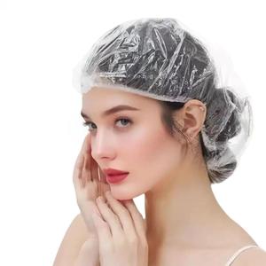 100PCS Disposable Shower Caps, Plastic Clear Hair Cap Large Thick Waterproof Bath Caps for Women & Men Unisex Reusable Travel Essentials for Deep Conditioning, Hair Treatment, Hotel, Spa, and Home Use