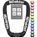 NDakter Bike Chain Lock, 5 Digit Combination Heavy Duty Anti Theft Bicycle Chain Lock, 3.2Ft Long Security Resettable Bike Locks for Bike, Bicycle, Scooter, Motorcycle, Door, Gate, Fence