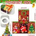 Christmas Door Cover 6.6 x 6.33 ft Fake Fireplace Backdrop Banner Red Wall Backdrop Xmas Hanging Banner Porch Sign for Indoor Wall Outside Front Door Winter Holiday Xmas Party Supplies