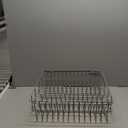 SIMPLE HOUSEWARE Large Over Sink Counter Top Stainless Steel Dish Drainer Drying Rack with Utensil Holder, Chrome