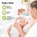 Organic Nursing Pads - 14 Washable Breast Pads for Breastfeeding, Wash Bag, Viscose Derived from Bamboo Reusable Nipple Covers for Breastfeeding Essentials, Soft & Absorbent(Pastel Touch, M 3.9")