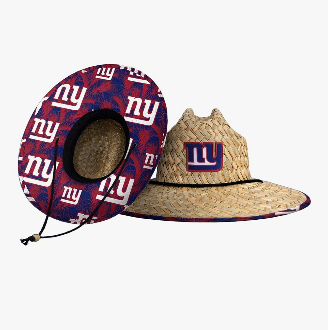 FOCO Men's NFL Team Logo Floral Lifeguard Beach Straw Sun Hat