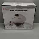 Collapsible Foot Spa Bath with Heat, Foot Massager with Two Side Supports, Leakage Protector, Temperature Control, Bubbles,Red Light, Timer,Feet Spa Tub,Feet Soaker, Gifts (Black)