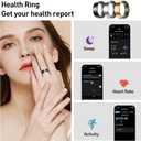 Smart Health Rings for Women Men, Fitness Tracker with Heart Rate, Blood Oxygen, HRV, Sleep Tracker, Step Tracker, No Subscription Fee, IP68 Waterproof Smart Ring for iphone & Android(Black, 12)