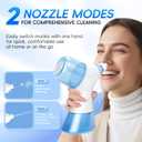 Nasal Irrigation System, Nasal Rinse and Wash with 30 Salt Packets, 2 Modes, Rechargeable - Multi-User, 2 Sets of Nose Pillows, Dual Water Tank for Quick Relief of Nasal Discomfort