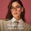 Gaoye Blue Light Blocking Glasses - Trending Round TR90 Frames, Metal Arms, UV400 Protection - Matching Soft Case (1-tea Leopard/Transparent Lens)