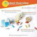 Get Well Soon Gifts - Message Capsule Bottle and Crochet with Card Uplifting Present Basket for Women Men Patients Family Coworker Friends