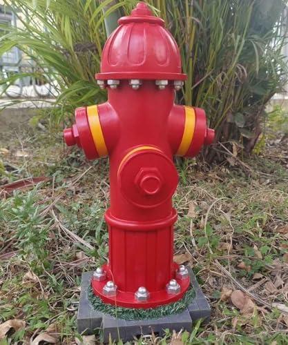 CUZOKOLA Stout 15" H Fire Hydrant for Dogs to Pee on with 4 Stakes,Larger Dog Fire Hydrant Pee Post Statue for Garden Outdoor and Indoor- Puppy Pee Post Love Best Gift