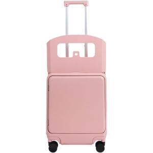 Apellia 20-Inch Carry-on Luggage with Foldable Seat Ride-on Suitcase for Kids 4-8 & Adults, TSA Lock, USB Charger Port, 360 Spinner Wheels, Cabin Approved Expandable Suitcase, Pink