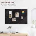 Magnetic Dry Erase Board, 24'' x 18'' Decorative Magnetic Board for Wall, White Board Magnet Board Display Board, Black Marble