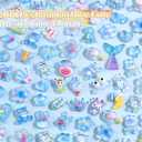 100Pcs Blue Slime Charms Assorted Cute Jelly Embellishments Bulk, Random Kawaii Accessories, Flatback Ornament Resin Charms for Phone Junk Cases,Hairpins Scrapbooking Crafting & DIY Decoration