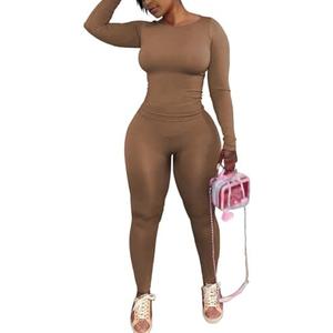 Women's 2 Piece Outfits Track Suits Long Sleeve Top Jogger Legging Pants Workout Sets for women Size 2XL