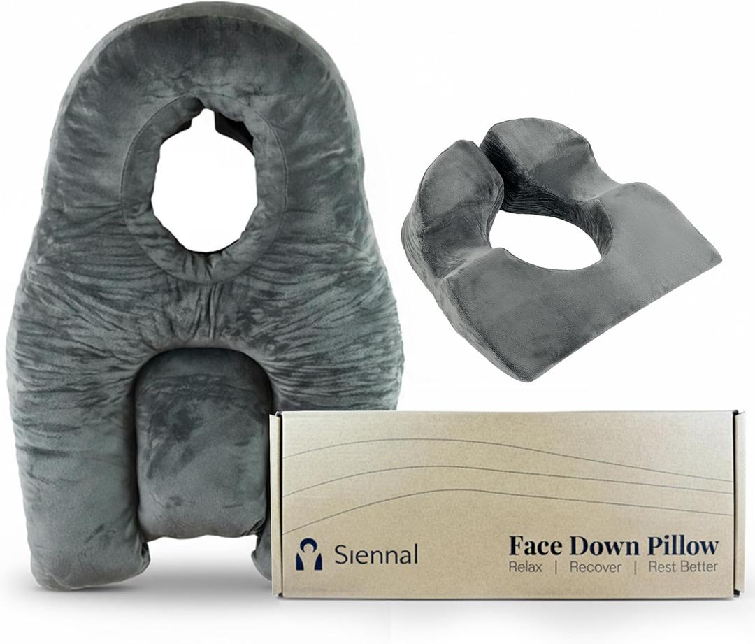 Face Down Pillow After Eye Surgery 3-Vent Design for Easy Breathing Vitrectomy & BBL Recovery Pillow for Sleeping Face Down CertiPUR-US Certified Shredded Memory Foam
