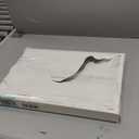 Home Redefined Modern Elegant 17.5"x12" Rectangle Glossy Grey Shagreen Faux Leather Decorative Tray Ottoman Coffee Table Perfume Kitchen Display Perfume Serving Tray with Gold Polished Metal Handles.