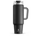 40 oz Tumbler with Handle and Straw, Insulated Tumbler with Lid, Stainless Steel Travel Mug, Keeps Cold for 34 Hours, 100% Leak Proof, Fits in Car Cup Holder (Night)