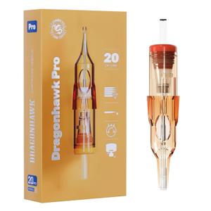 Dragonhawk Pro Tattoo Needles Cartridges, 1015RM Round Magnum Pro Needles Pins for Super Artists, 20 Pcs Disposable