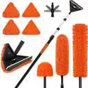SISUPASSIE 20FT Duster Cleaner Kit, Dusters for Cleaning with Extension Pole, Baseboard & Wall and Window Cleaner Mop for Fan Blades, High Ceiling and Cobweb