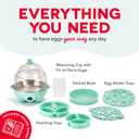 Dash Deluxe Egg Cooker - Boiler, Poacher & Steamer - Includes Measuring & Recipe Guide - Dishwasher Safe - BPA Free - Holds 12 Eggs, Aqua