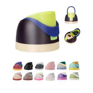 Replacement Lid for Owala FreeSip Water Bottle, Replacement Parts Compatible with Owala Freesip 16 oz 24 oz 32 oz 40 oz, Leakproof Straw Cap with Carry Loop (Dark brown&Blue)