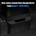 2026 Upgrade Rear Center Console Organizer for Tesla 2020-2025 Model Y Accessories, Partitioned Storage & Stable Installation, Seat Backseat Trash Can Bin for Tesla Model Y(Not Fit Model Y Juniper)