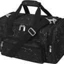 17 inch Small Duffle Bag - Carry On Weekender Bag for Travel Gym Sport - Black Marble