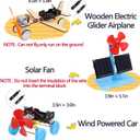 4 in 1 Solar Power & Electric Motor STEM Kits,Science Experiment Projects for Kids Beginners,Electronic Assembly Solar Powered Toy Kit,DIY Educational Engineering Experiments for Boys and Girls