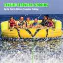 SETYPARY 6K 60FT Boat Tow Rope for Tubing, Fits 1-6 Person Towable Tubes Boating, Heavy-Duty Floating Tube Tow Rope for Watersports (Green & Black)
