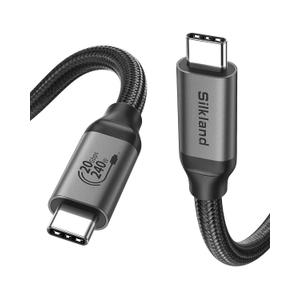 Silkland USB C Monitor Display Cable 3.3FT 4K@144Hz/60Hz, 8K USB C 3.2 Gen 2x2 Video Cable, 20Gbps Data Transfer, 240W PD Charging, Type C Compatible for iPhone 17, MacBook, CarPlay, Portable Monitor