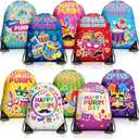 Woanger 30 Pcs Purim Gift Drawstring Bags for Kids Large Purim Backpack Bag with Drawstring for Holiday Candy Goodie Supplies