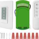 Universal Ceiling Fan Remote Control Kit, Wall Remote Switch with Light Dimmer and 3 Speeds, Replacement for Hunter Hampton Bay Harbor Breeze, Include Wall Switch, Remote Control and Receiver