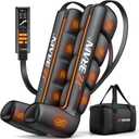 JZBRAIN Air Compression Leg Recovery Boots : Sequential Full Leg Compression Massager System for Muscle Relaxation & Relief - 11 Intensity 6 Modes 3 Heat for Athletes & Gym (Medium)