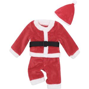 babygoal Unisex Baby Christmas Long Sleeve Romper with Matching Hat  Cozy 1 Piece Outfit for Boys & Girls (3-6 Months)
