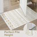 SERISSA 2x3 Rugs for Entryway, Washable Non-Slip Light Brown Small Area Rug, Soft Low-Pile Boho Geometric Indoor Entry Rug Door Mat Indoor Entrance Front Door Carpet for Bathroom Kitchen Bedroom