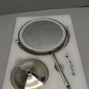 9 Inch Dual-Sided Magnifying Mirror with Lights - 1X/10X Brushed Nickel Makeup Mirror, Touch Control LED Vanity Mirror with Stand, Natural Light Tabletop Cosmetic Mirror for Bathroom