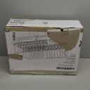 Farberware Classic Large Rust Resistant Full Dishrack with Removable 3 Compartment Flatware Caddy, Andlged Drain Board, 3-Piece, White