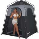 KingCamp Instant Shower Tent, Portable Superior Stable Privacy Shelter, Large Room Outdoor Toilet Tent with Floor for Beach, Camping & Hiking, Setup in Under 60s (1 Room-Black/Grey)