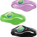Power Balance the Original Genuine Performance Wristband, Silicone rubber Wristbands Bracelets sports bracelet wristband for men women, power 3 pack bangles, safe Waterproof Lightweight durable, size of M+M+LM 19.0CM/L 20.5CM)