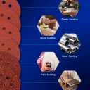 240 Grit Sandpaper, 5 Inch Sanding Discs Hook and Loop, Orbital Sander Pads for Wood, Metal Sanding, 100Piece