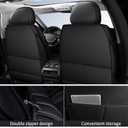 HChengkikz Car Seat Covers, Breathable & Waterproof Faux Leather Automotive Seat Covers for Cars SUV Truck Sedan, Universal Anti-Slip Driver Seat Cover with Backrest (2 PCS Front Seat, Black)