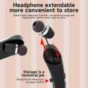 Bluetooth 5.0 Neckband Bluetooth Headphone, Sweat Resistant Noise Cancelling Stereo Headphones, and Retractable Ear Tips for Music, Conference, Videos (Black)